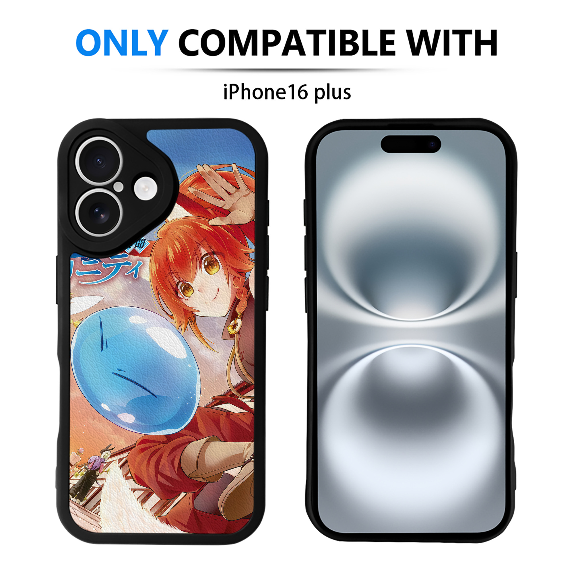 （画像用） 転スラ Regarding Reincarnated to Slime 【iPhone 16シリーズ対応】シリコンスマホケース（レザー調） 材質：シリコン